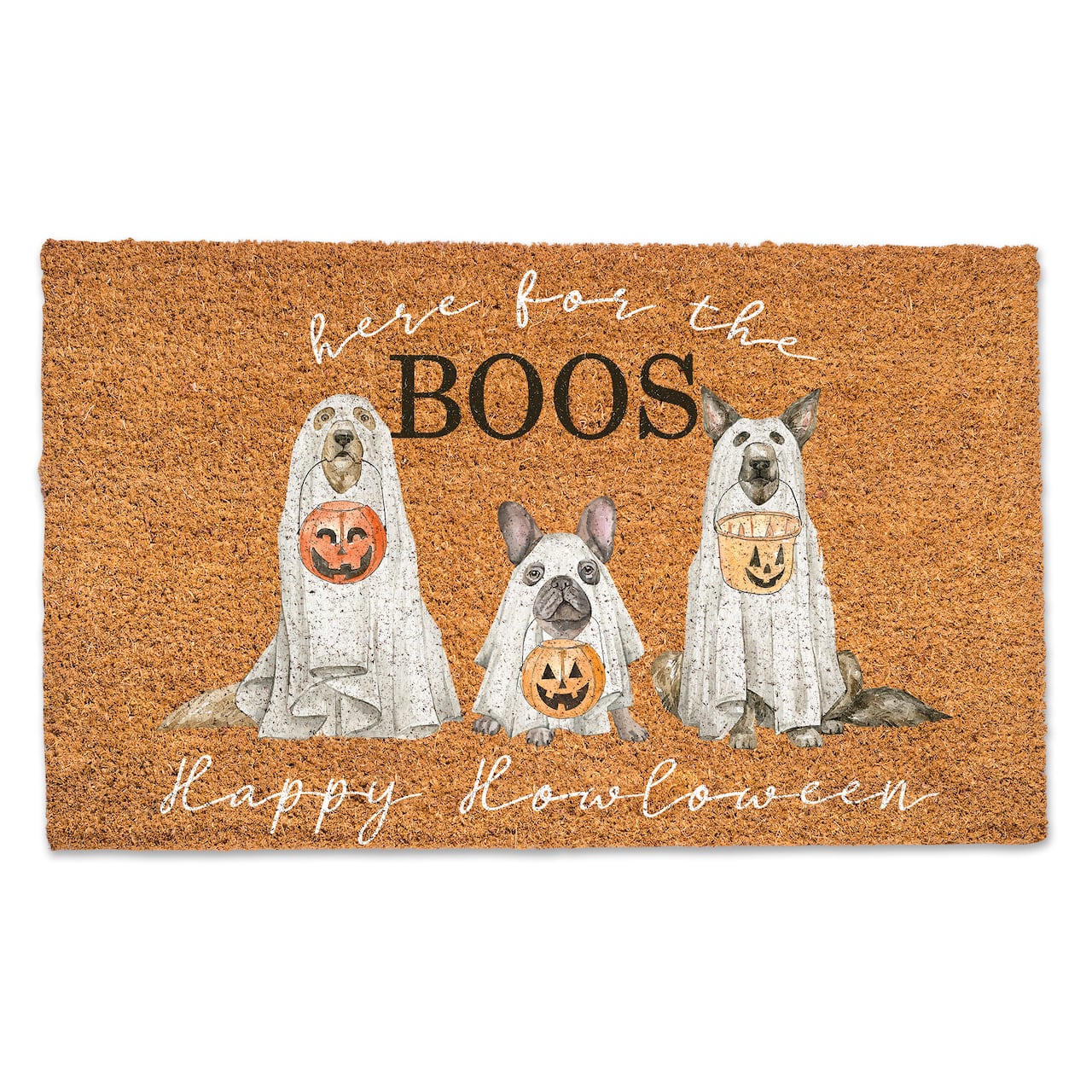 Happy Howloween Ghost Pups 30" x 18" Door Mat